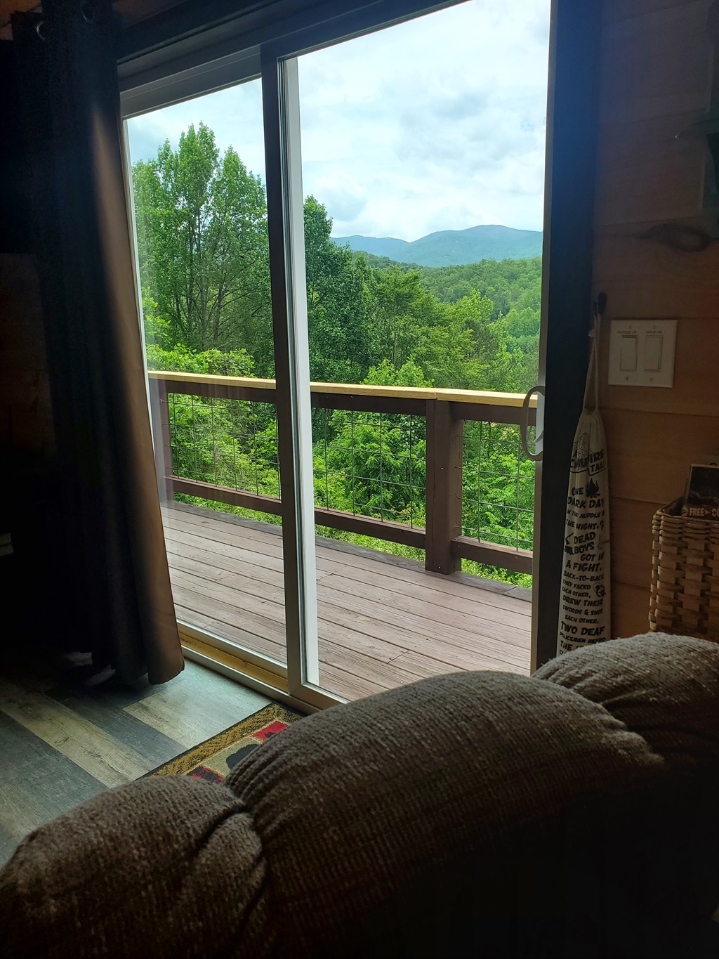 View from the living room chair