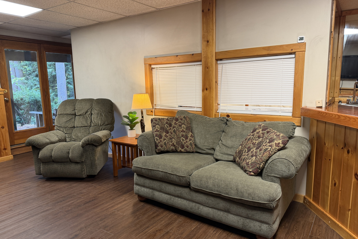 Lower Level game room with comfy seating