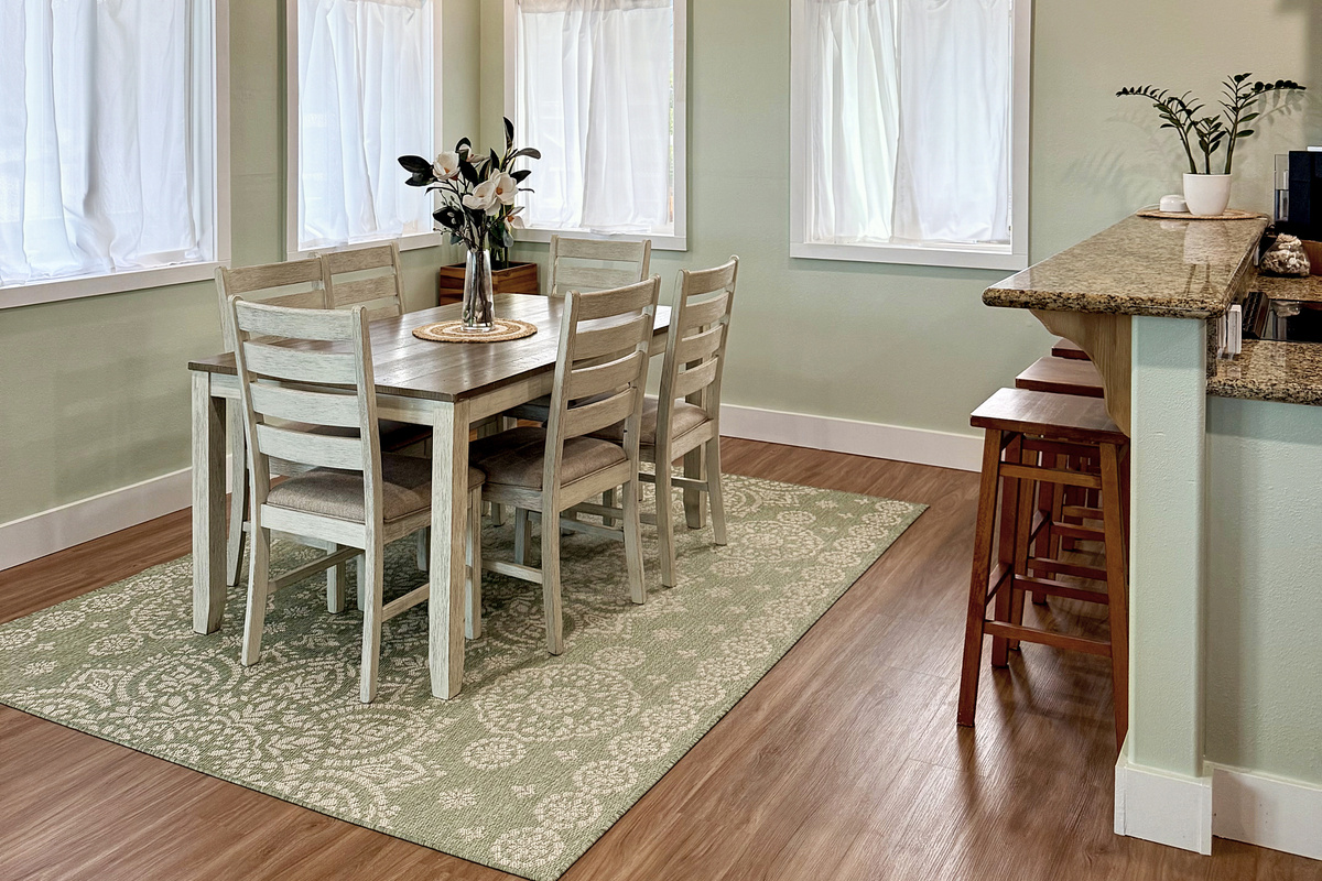 Dining Area | Representative Interior. Finishes, decor, and furniture, vary by duplex unit.