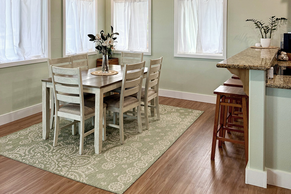 Dining Area | Representative Interior. Finishes, decor, and furniture, vary by duplex unit.