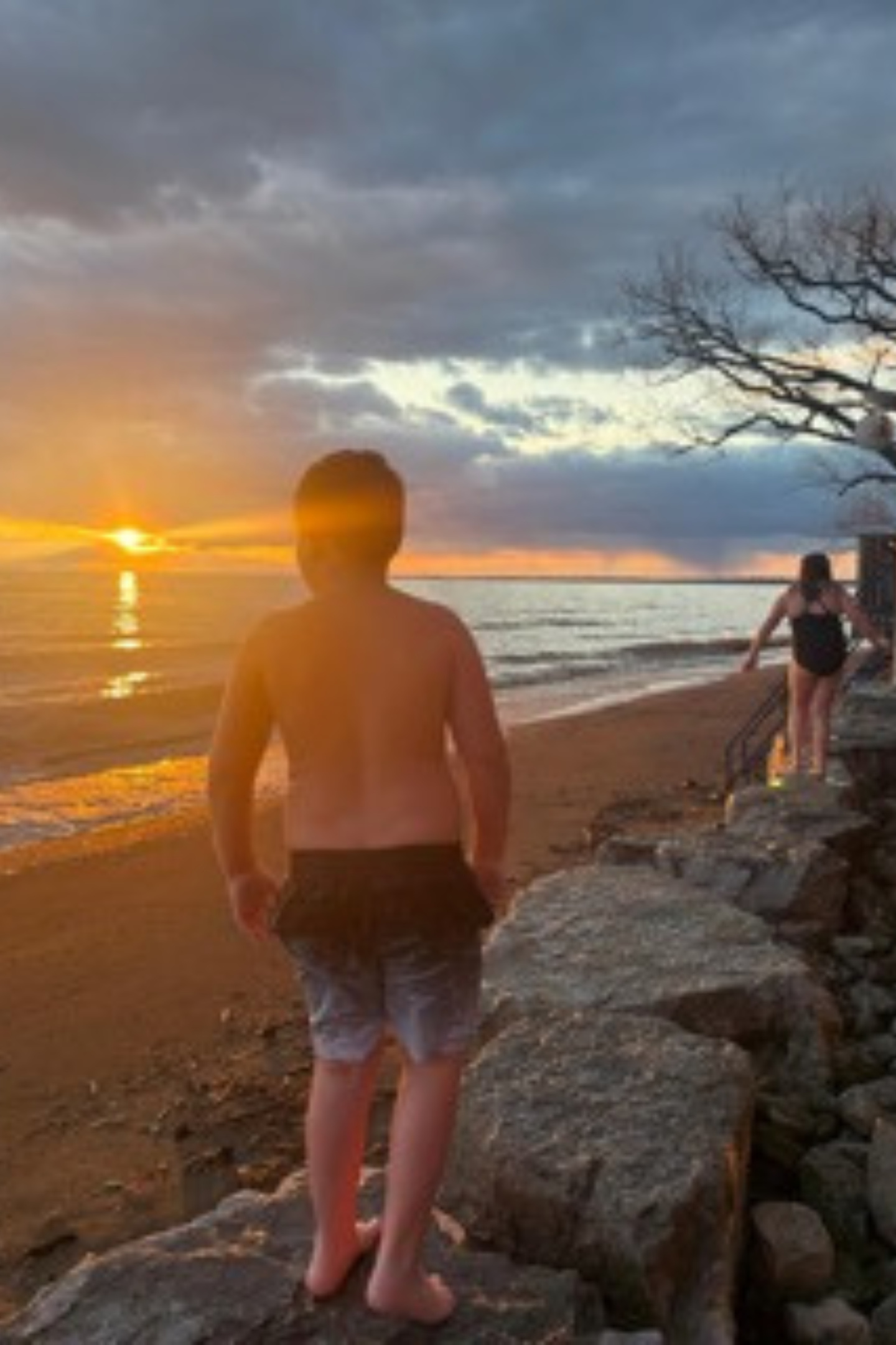 Follow the shoreline as far as the eye can see from your private beach.