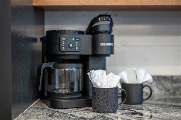 Do you prefer drip coffee or Kcups?  This unit does both and brews quickly for your morning fix.