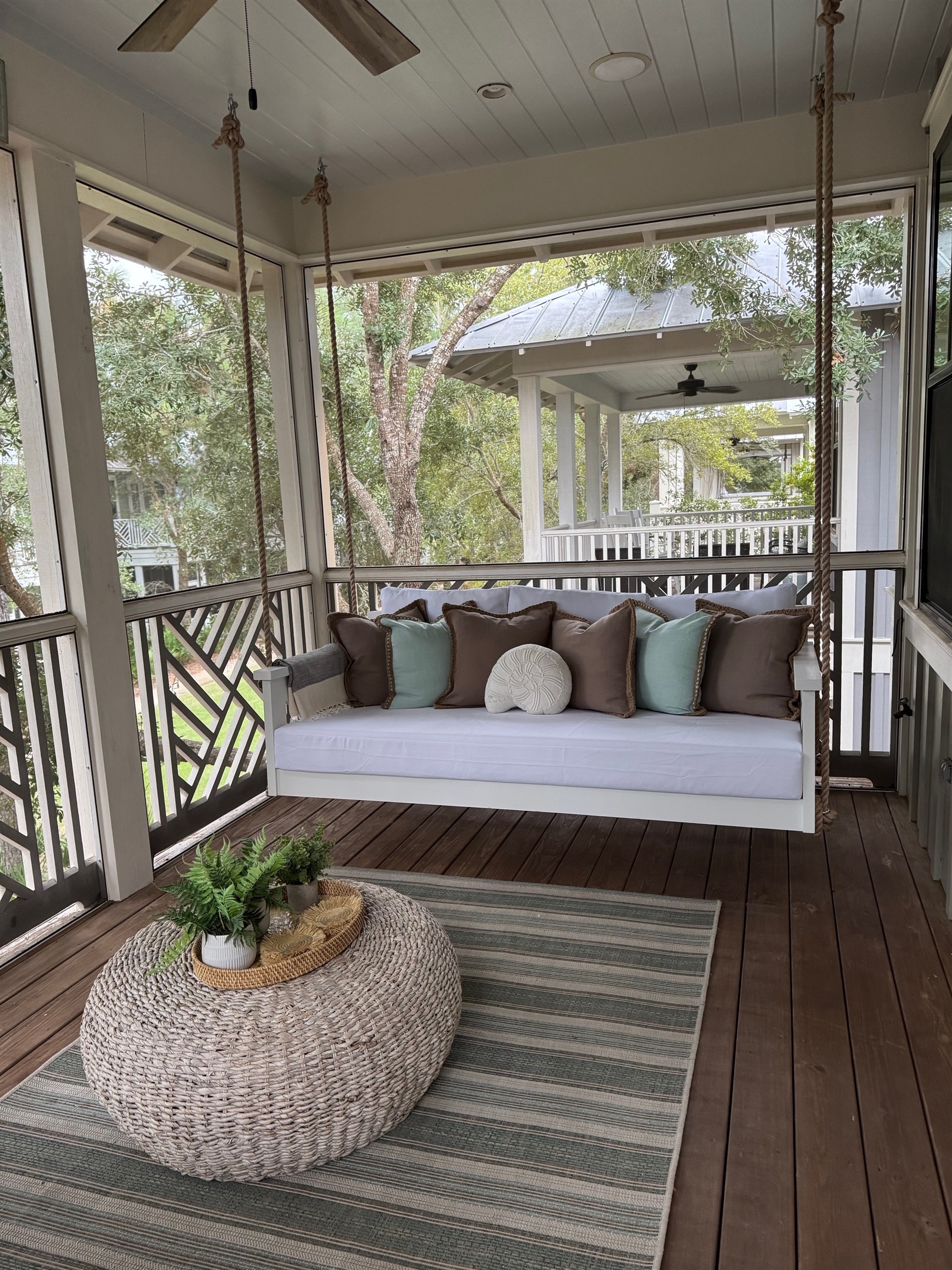 Unwind on the cozy bed swing — the perfect spot for a lazy afternoon.