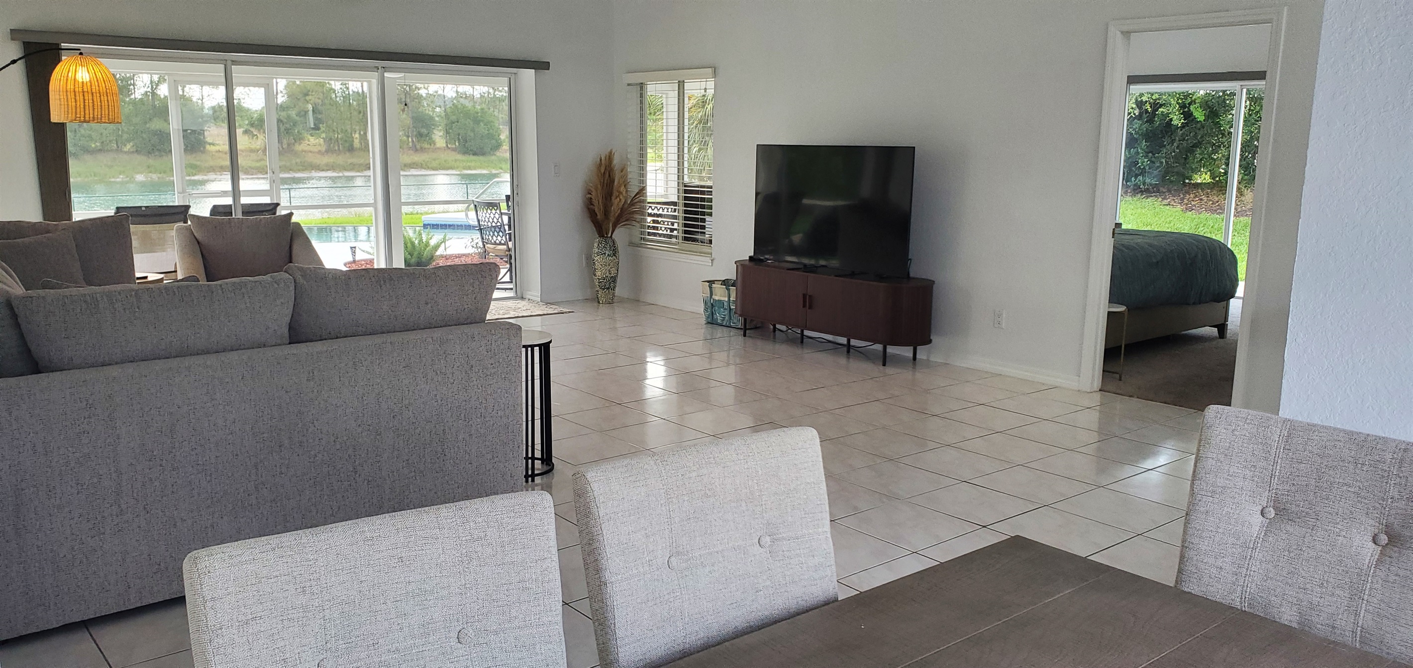 View from Dining Room of TV