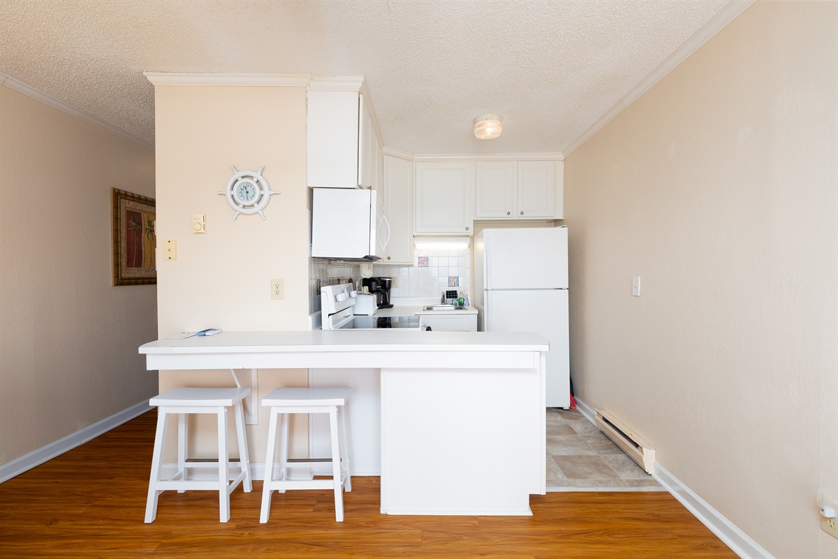 Hallway and kitchen area