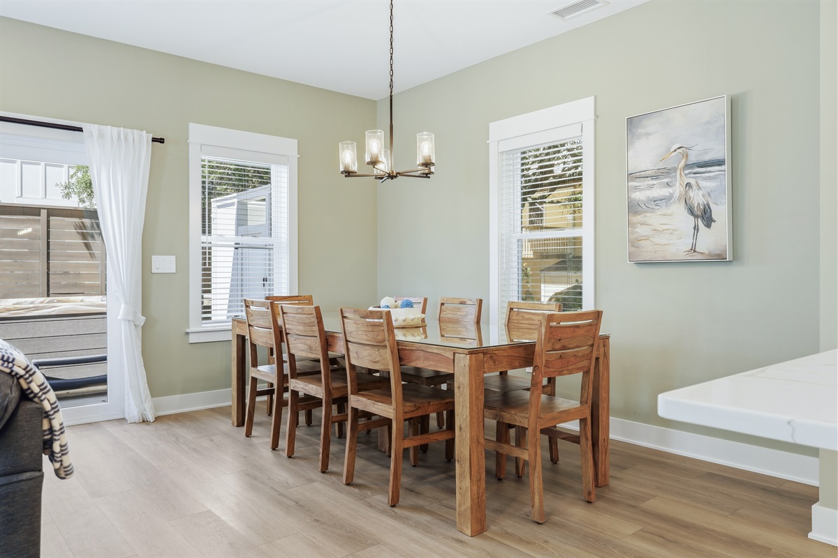Dining area with seating for the whole group