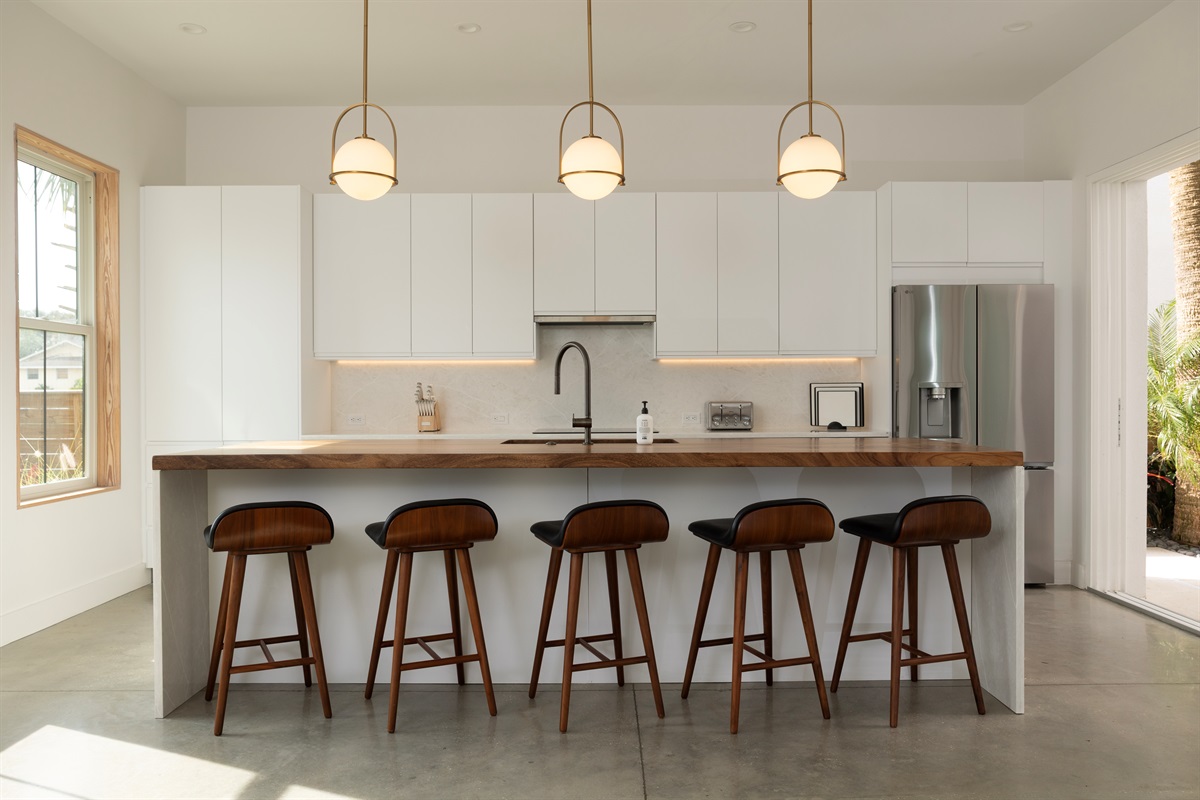 Morning coffee, happy hour, and everything in between ☕️✨ The island is the heart of the home