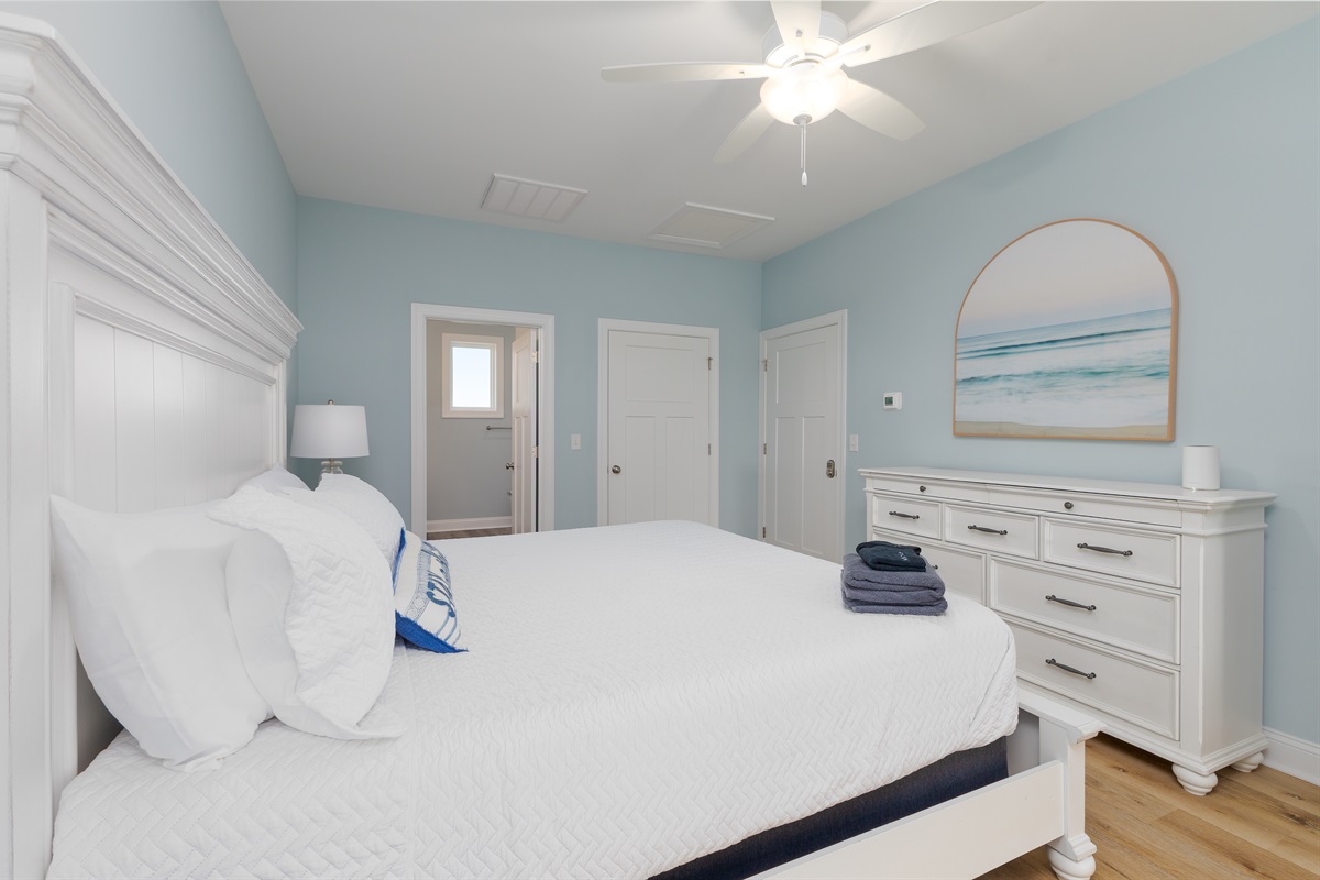 Relaxing retreat with a comfortable bed and ample storage