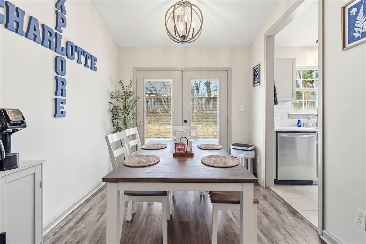Dining Area with seating for 4 off the Kitchen
