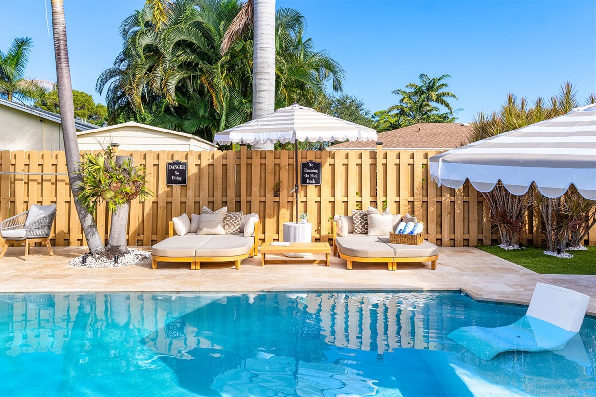 Bask in the sun in your private oasis.