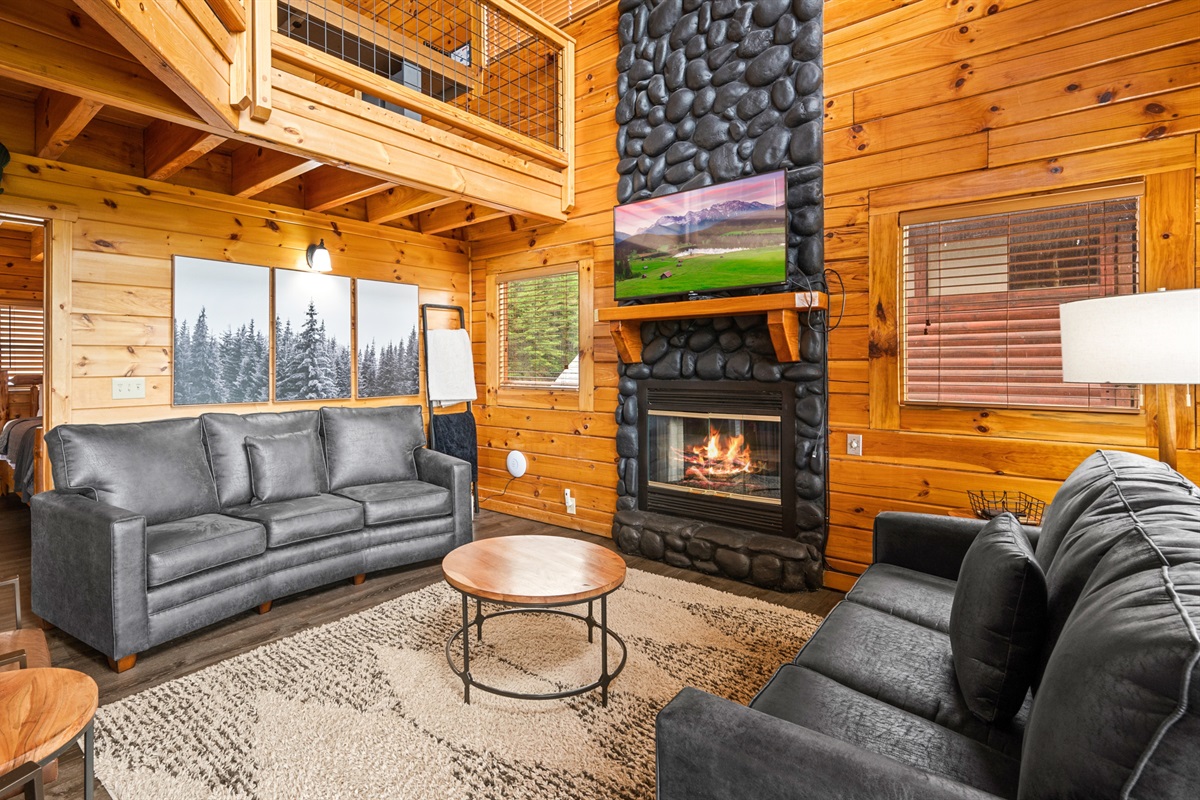 Fireplace evenings in the living room