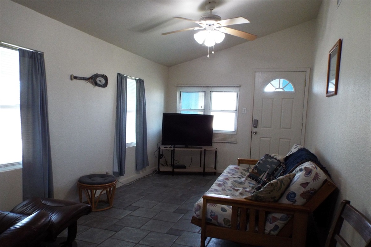 Relax in the living room with a flat screen smart TV