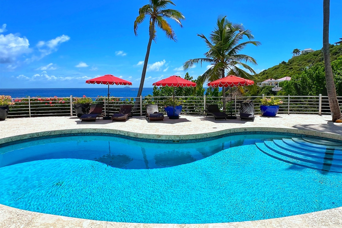Dive into the pool steps from your bedroom for ultimate convenience.