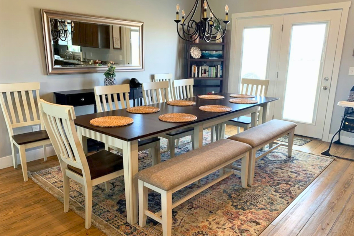Lots of seating for everyone to gather for a meal
