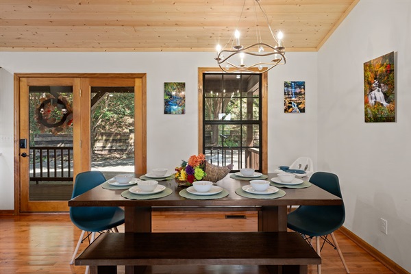 Dining for 8-10 + High Chair