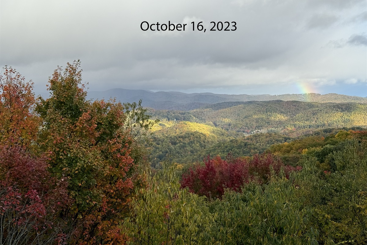Watch the Leaves from WishYouWereHere7Devils! Fall Leaf Peeping in NC Mountains at our cabin has a special view from approx. 3,200 to 6,000 feet elevation to watch the leaves for all of Oct!