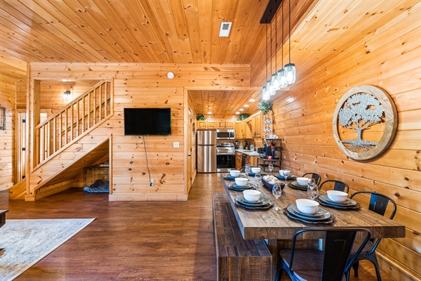 Dining room open to kitchen