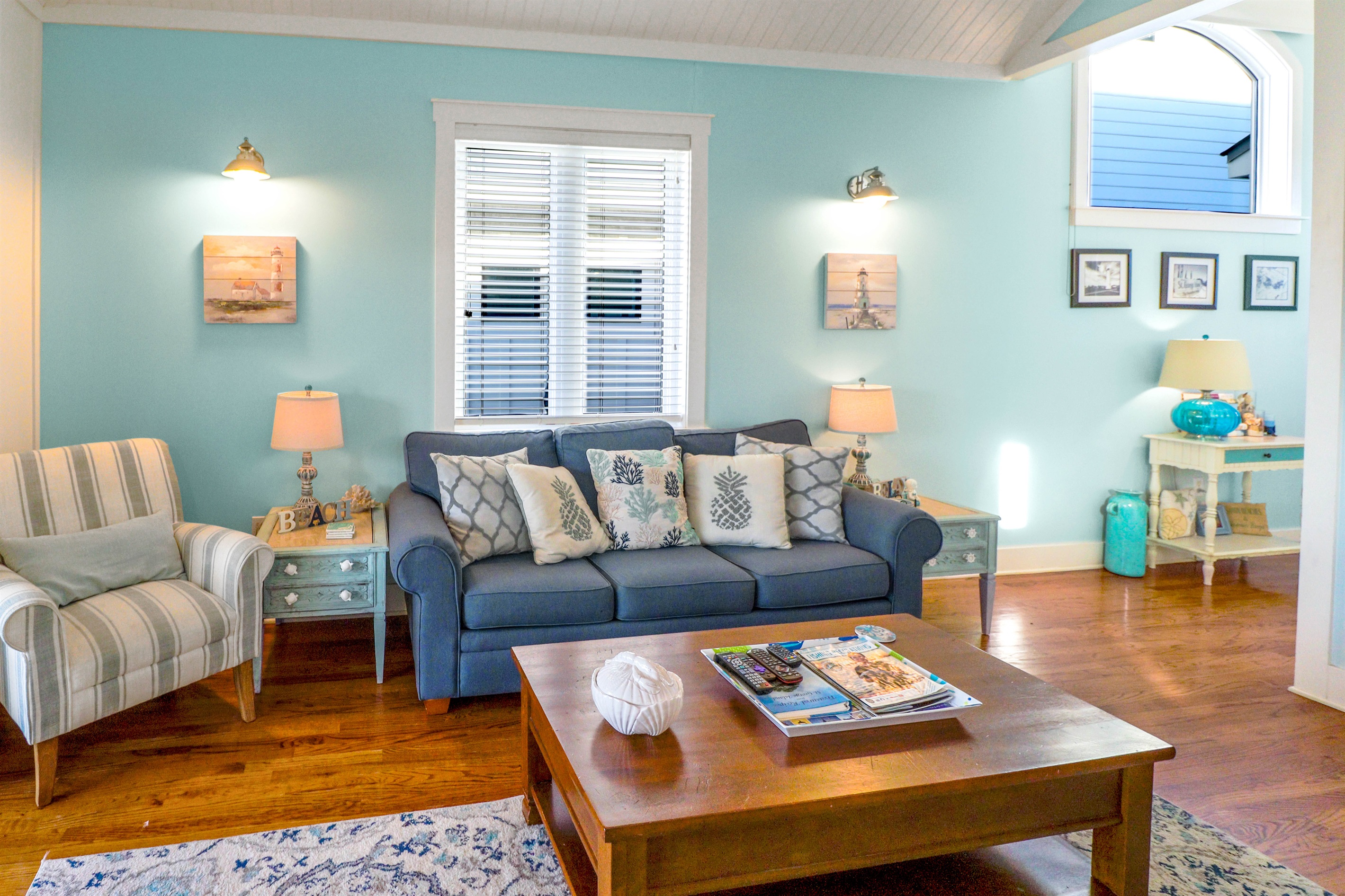 Sleeper sofa in living room