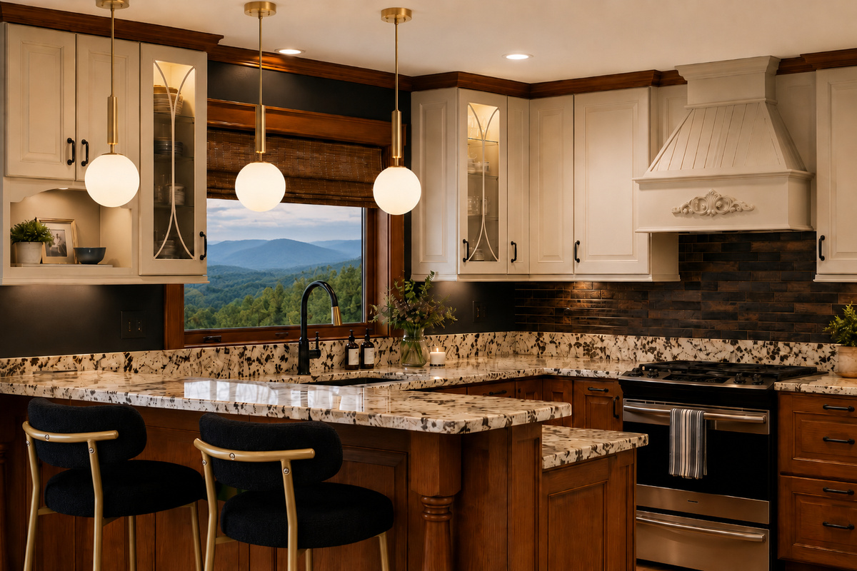 {Chef’s Kitchen} From slow mountain mornings to big family dinners, this spacious kitchen makes it easy to cook, gather, and keep the conversation going.