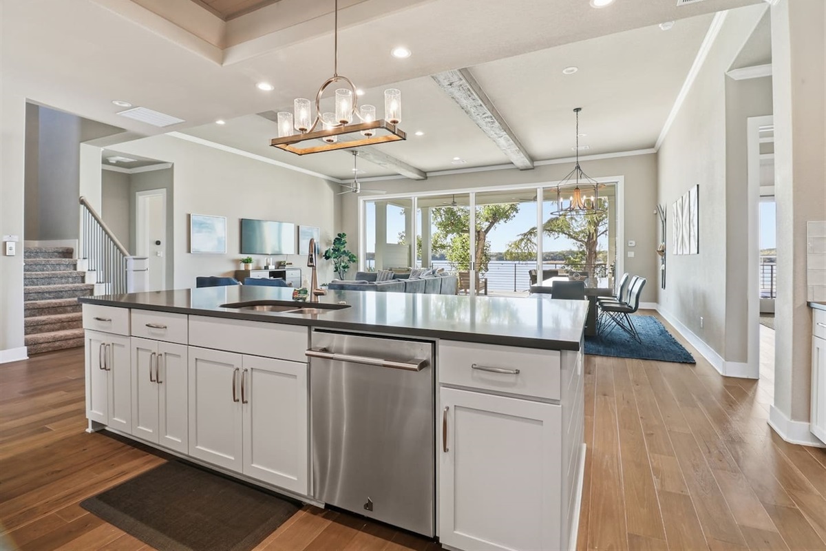 Spacious Kitchen Island