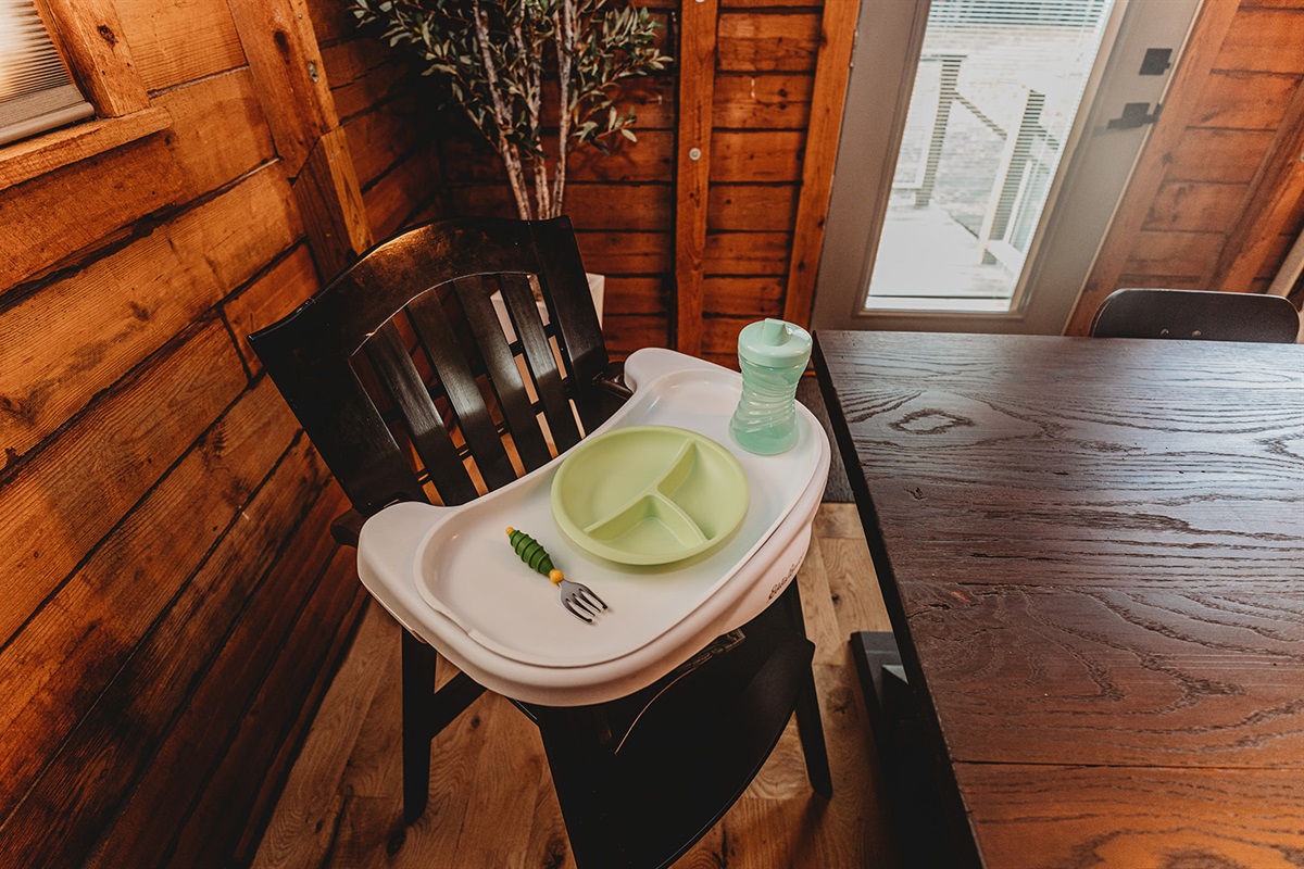 Bring your little ones along, we have plenty of dishes and a high chair to use.