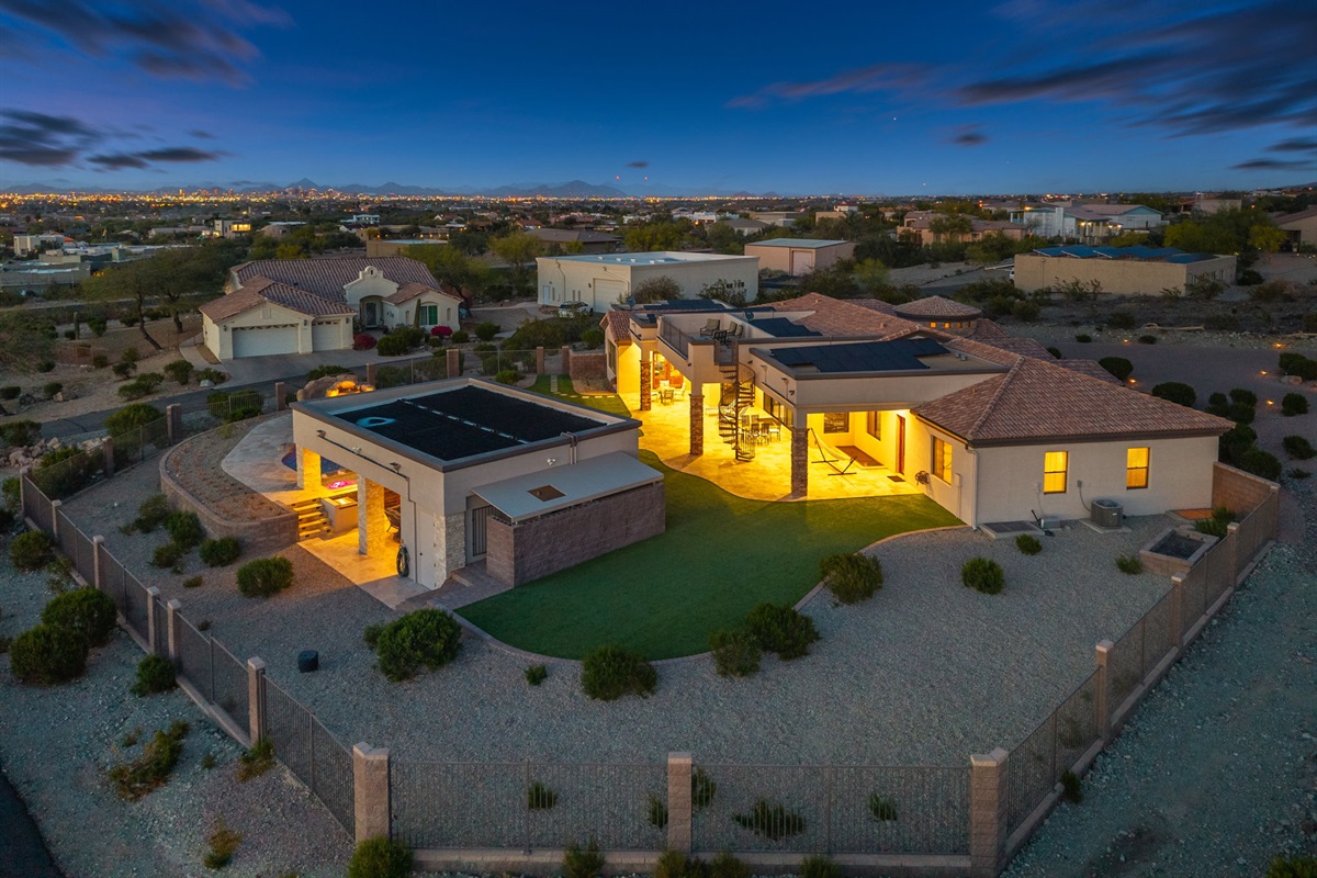 Wide Exterior View of the Entire Property.