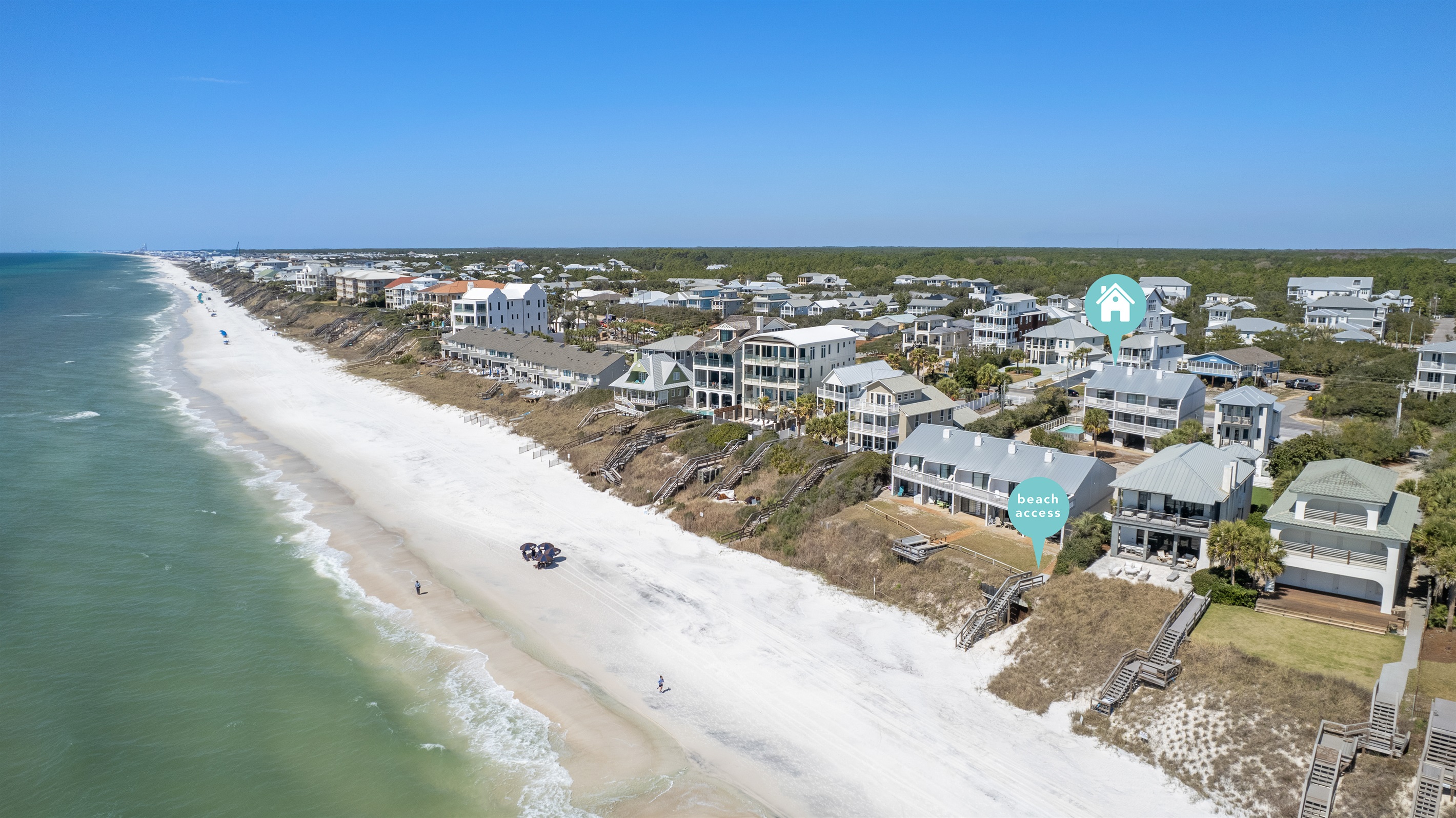 Private beach for only 8 townhomes!
