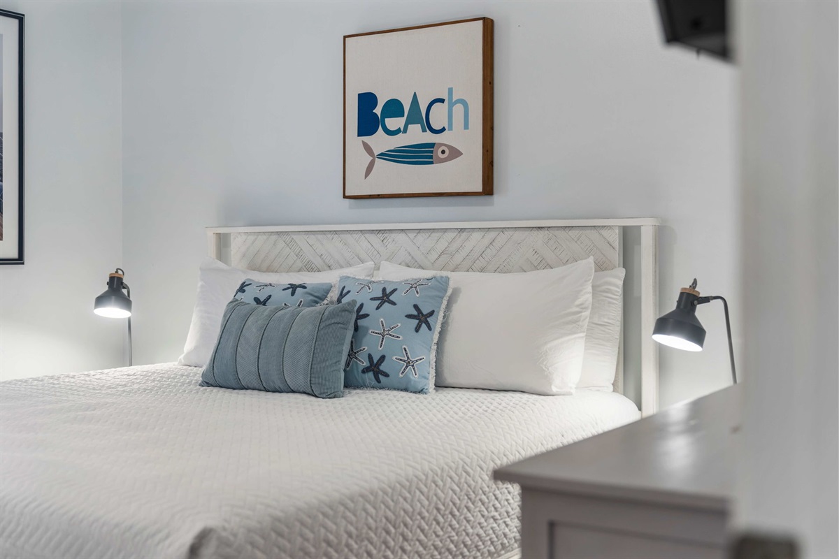 Bedroom 2 | Beach Breeze | Oceanview 202 | 1116 Ocean Blvd, Isle of Palms, SC | IOP Escapes