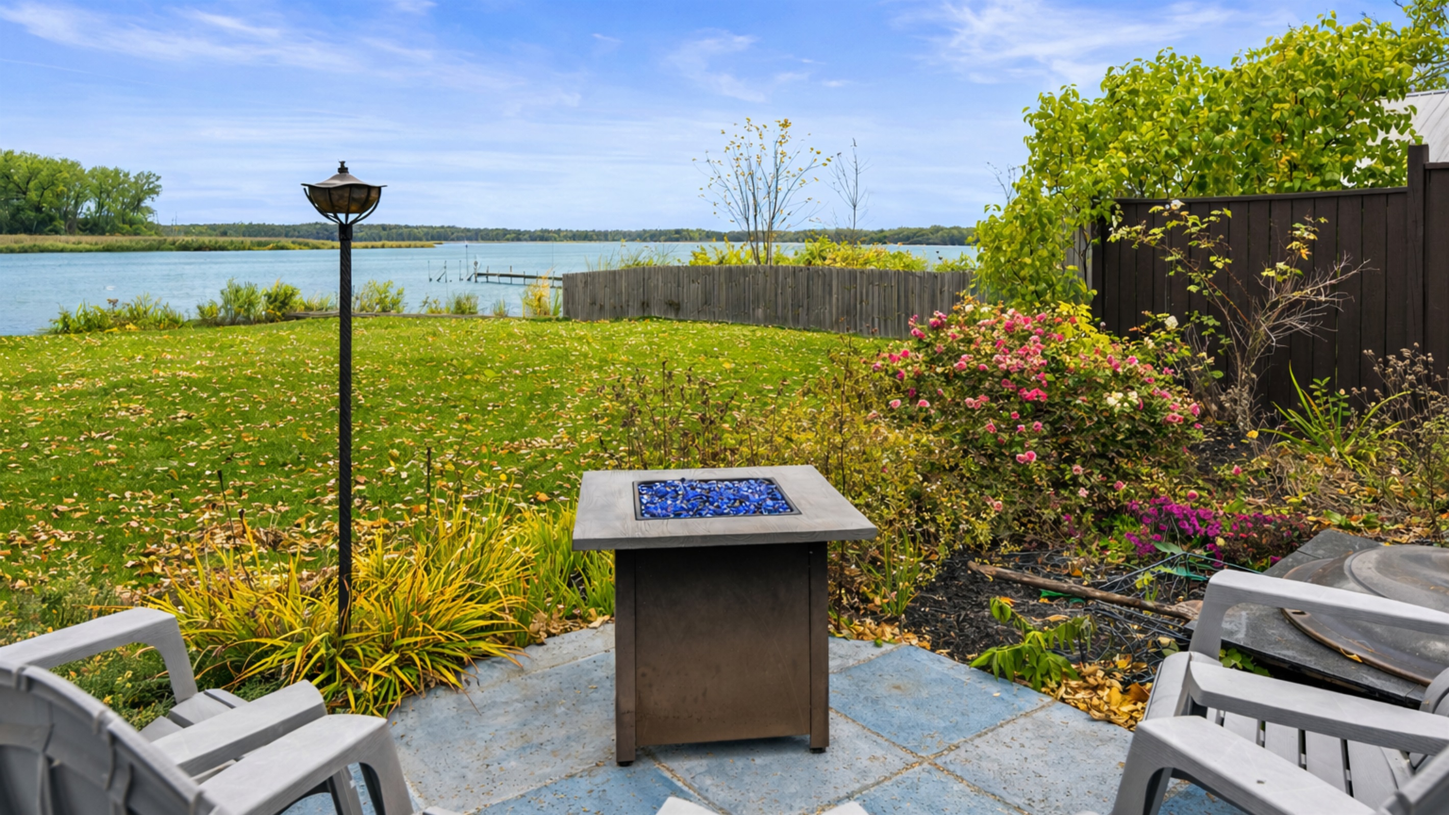 Relax by the gas fire pit