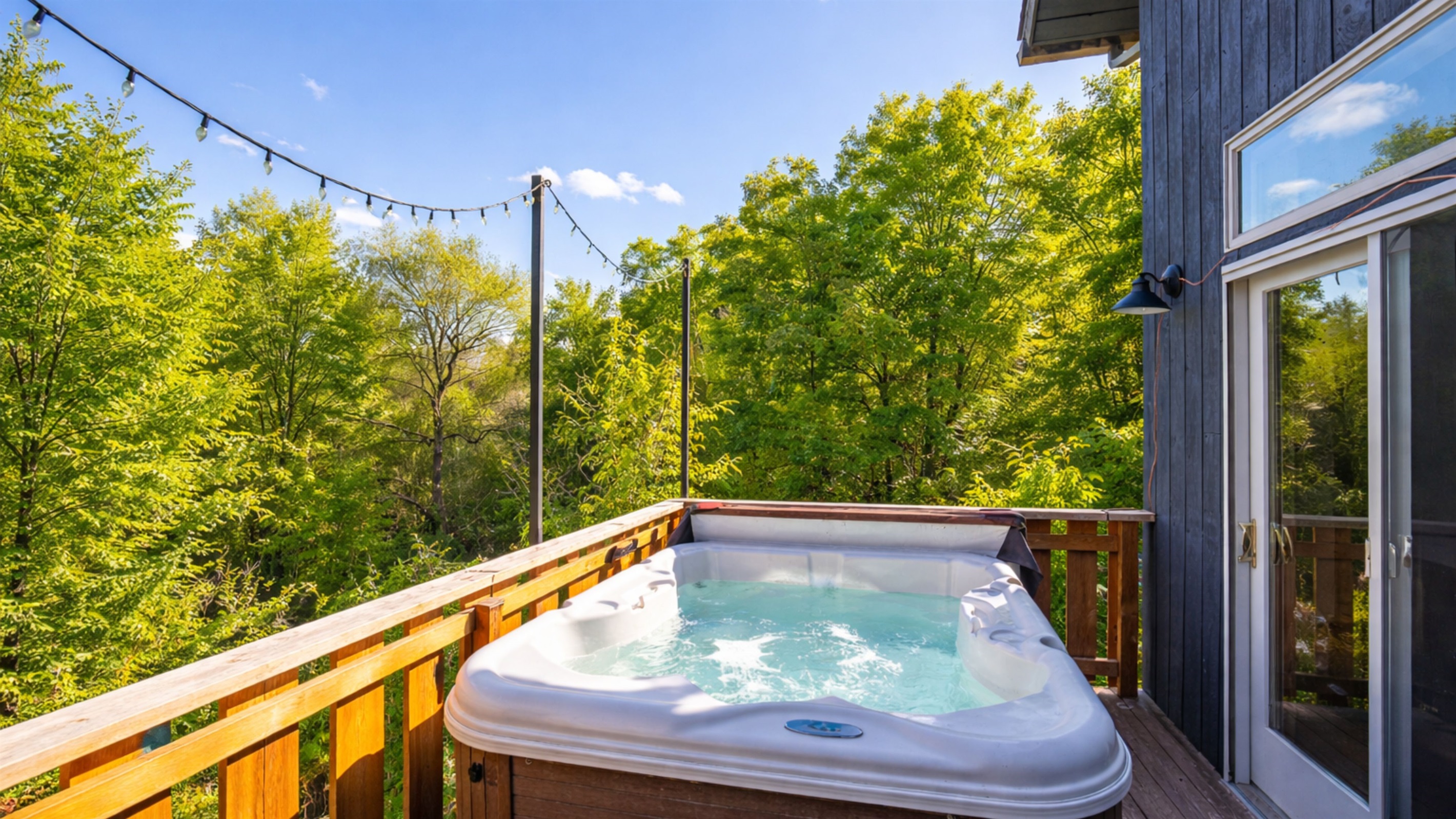 Picturesque views from the hot tub