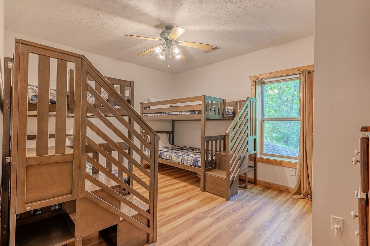 Spacious bunk room that's perfect for kids, teens, or extra guests.