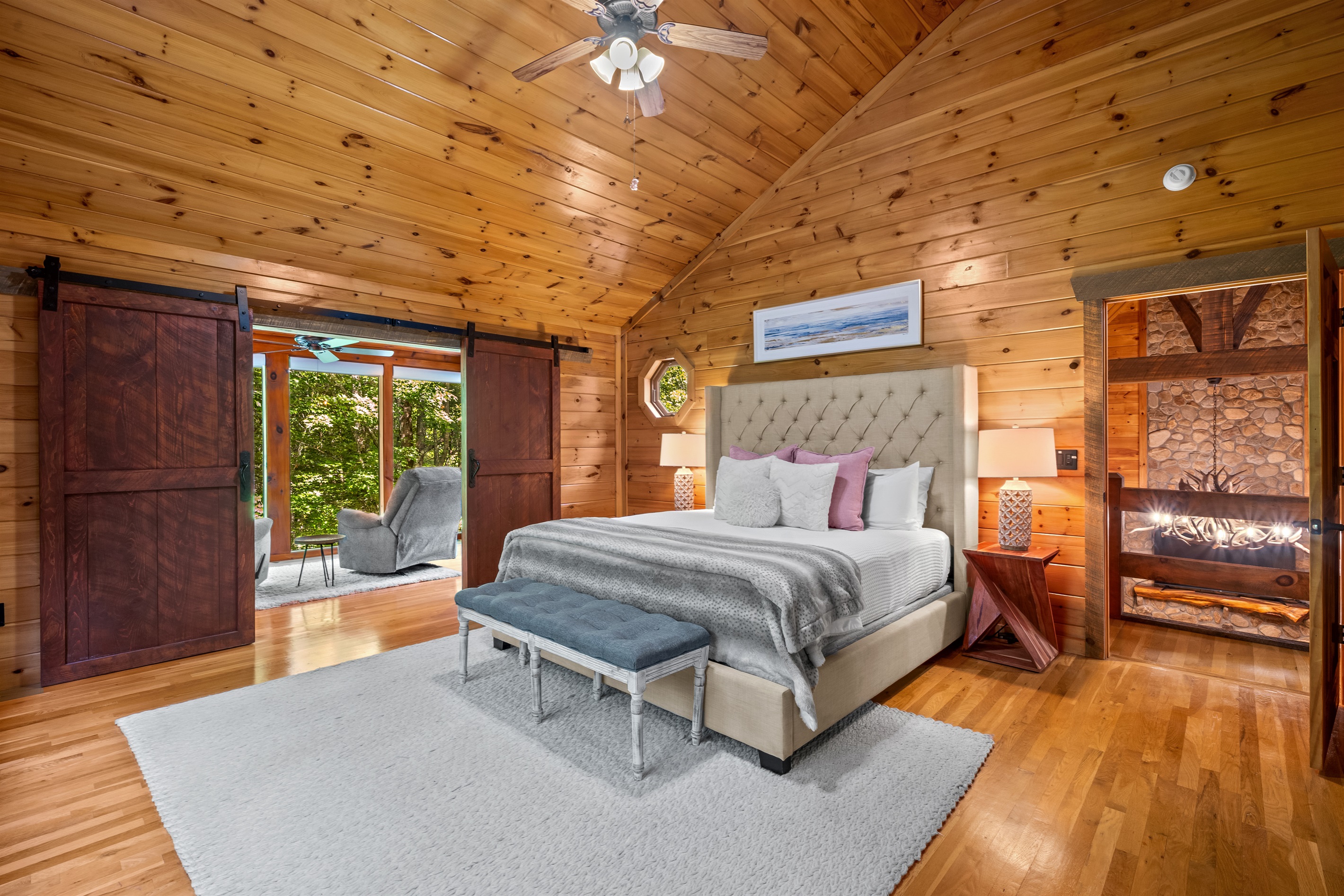Relax in the spacious master bedroom