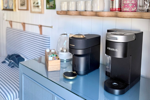 Coffee bar with Nespresso, Keurig and french press
