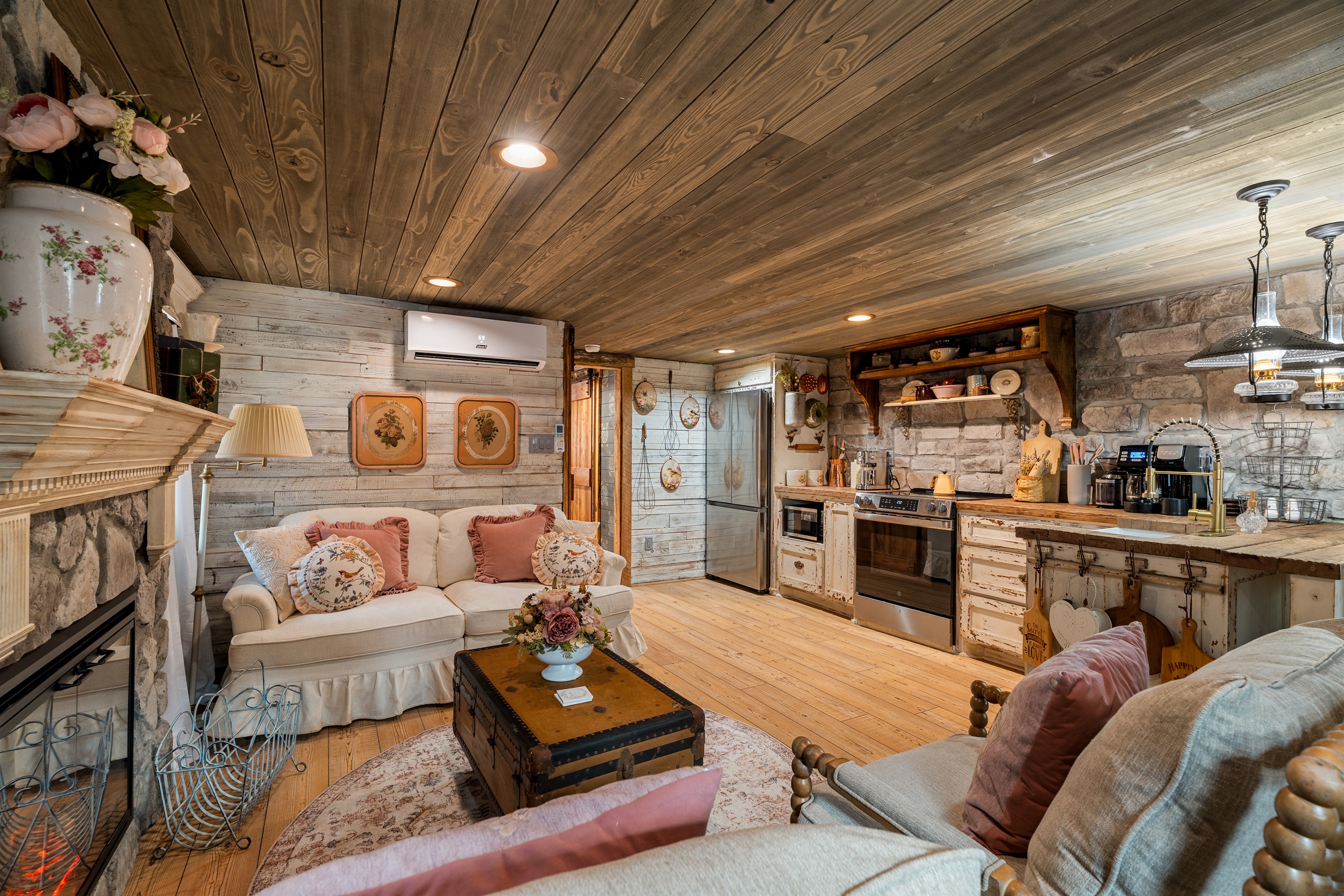 Open Living Room and Kitchen