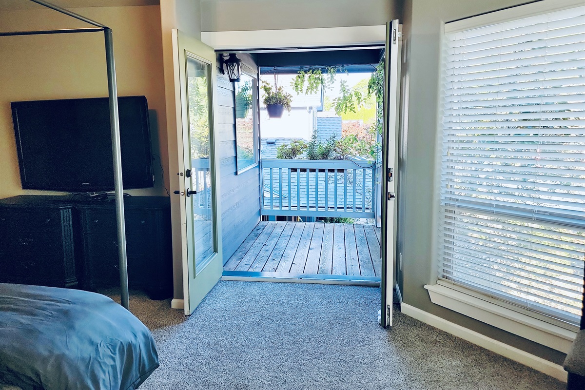View from main bedroom to balcony