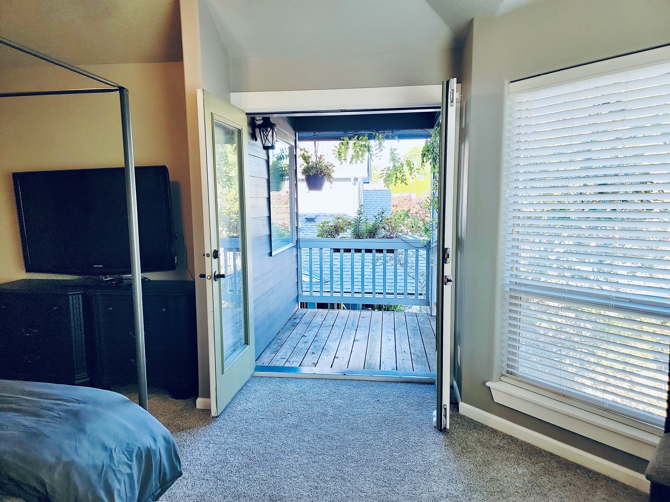 View from main bedroom to balcony