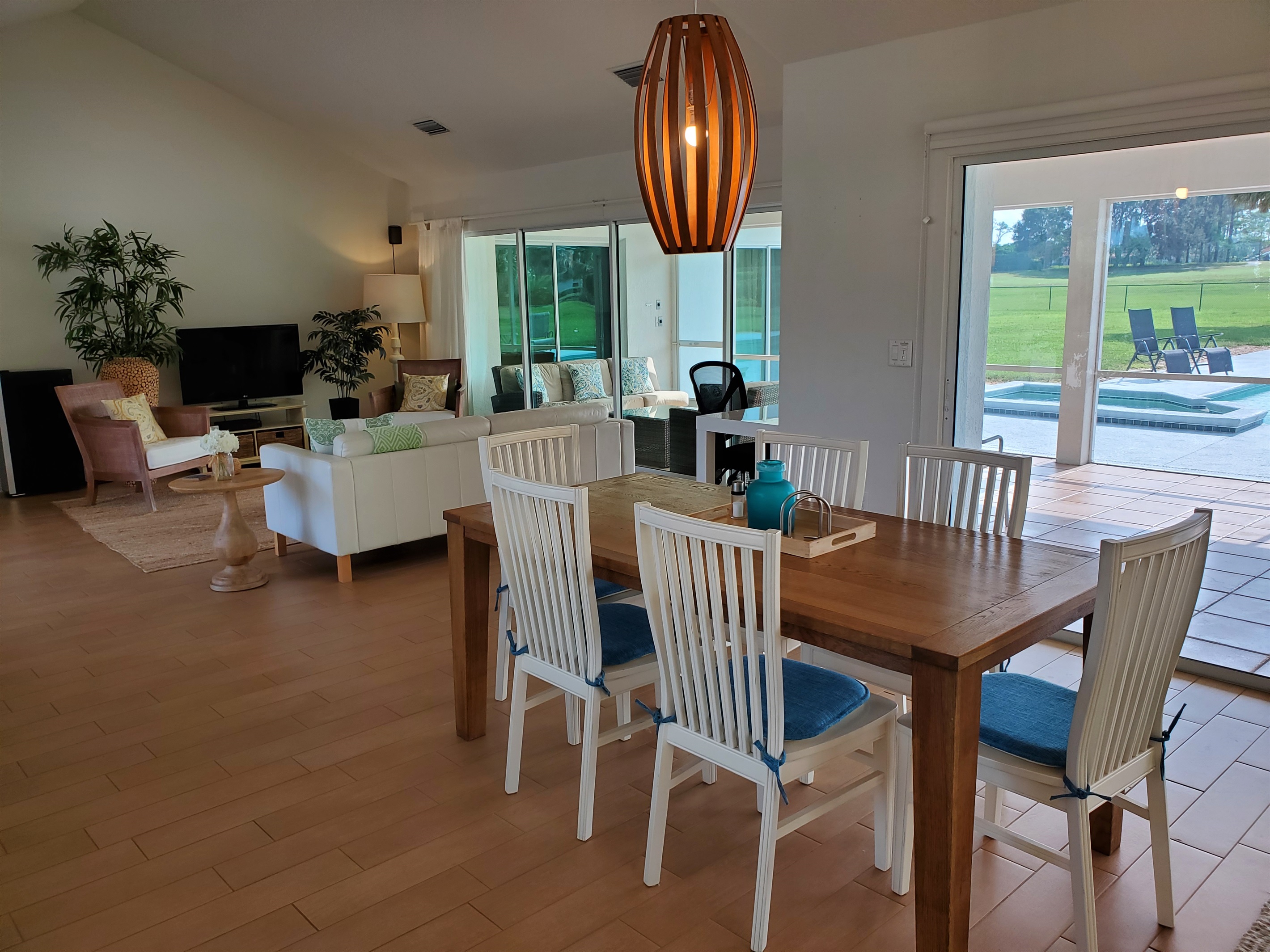 Dining and Living Room areas with views