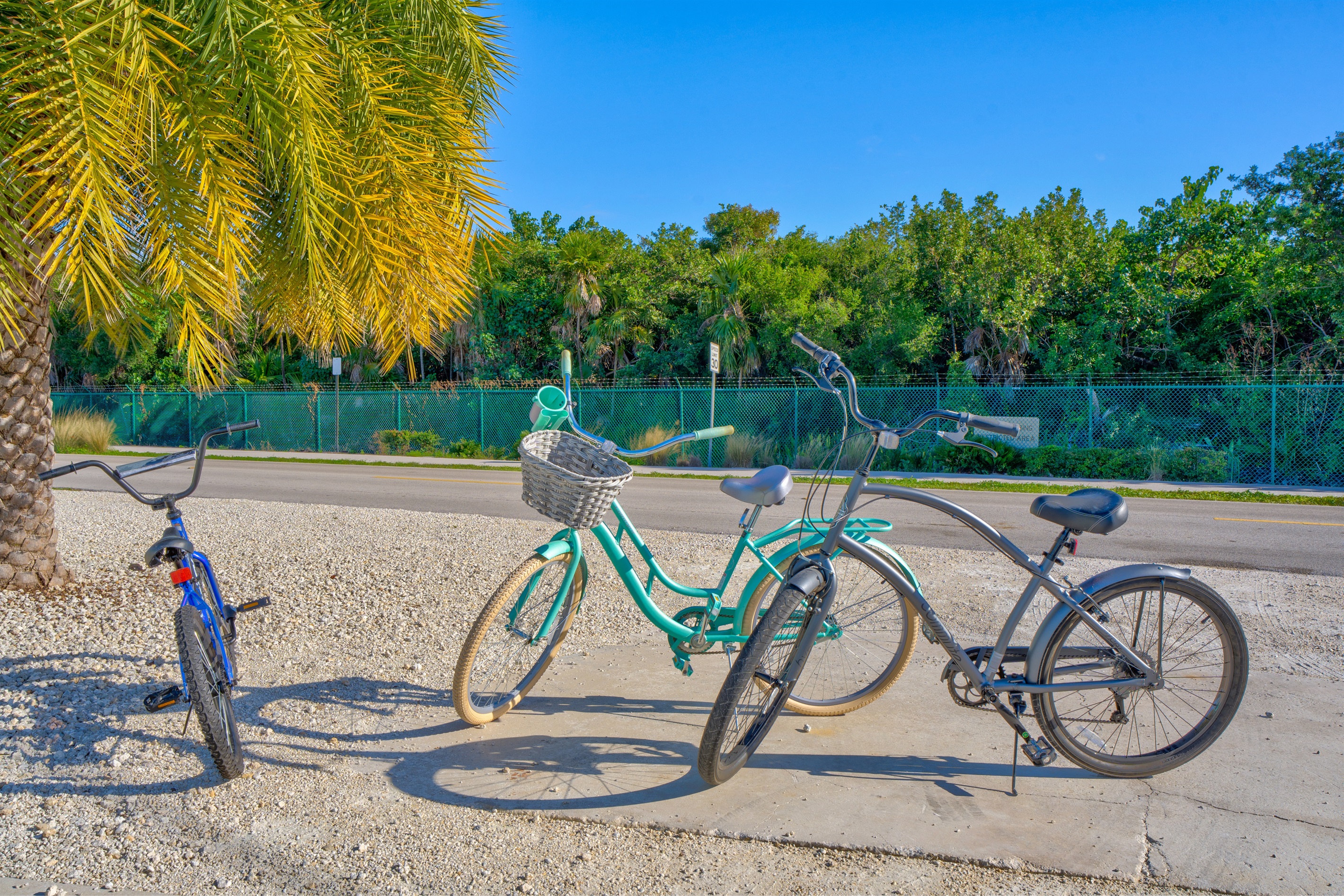 Bikes provided for your use.