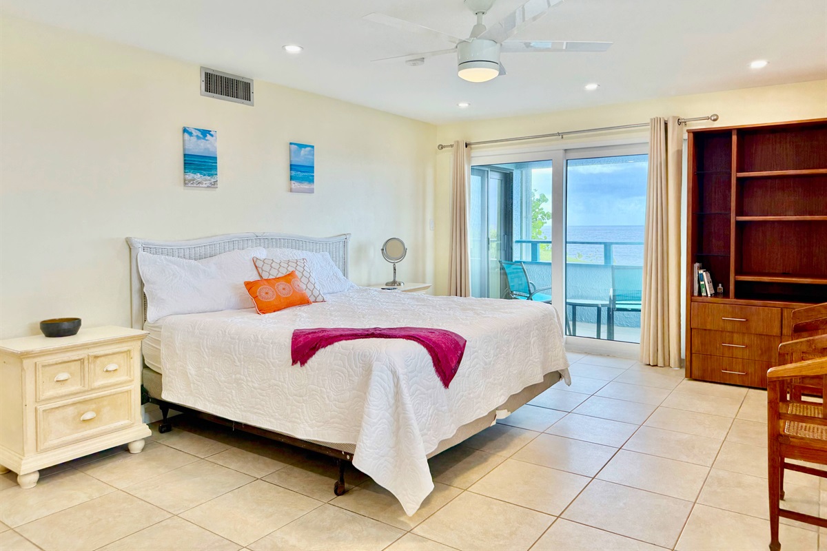 Huge primary suite with en suite bathroom and balcony access