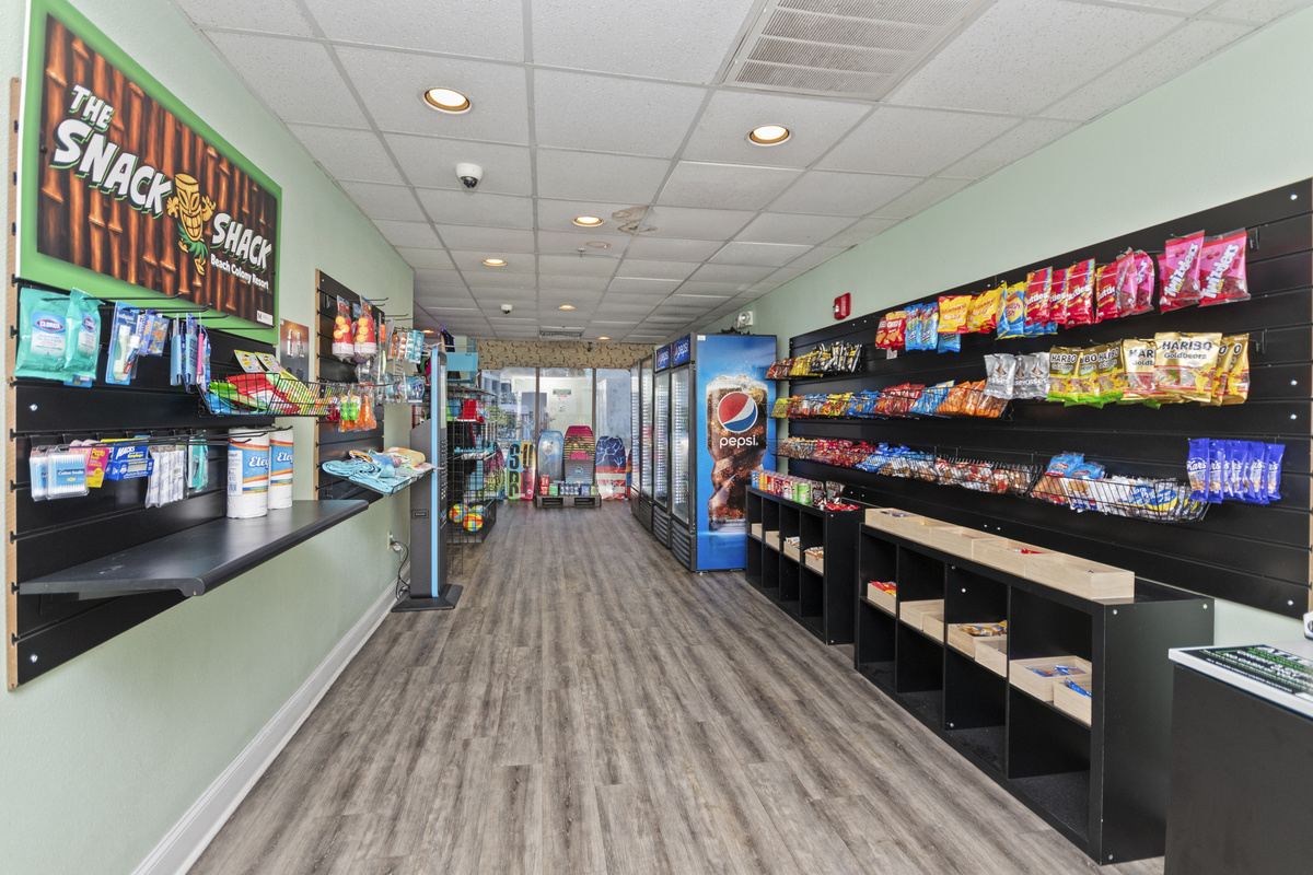 The Snack Shack conveniently offers anything you need for a stress-free stay! Forgot your toothpaste or need a snack? Stop by anytime!
