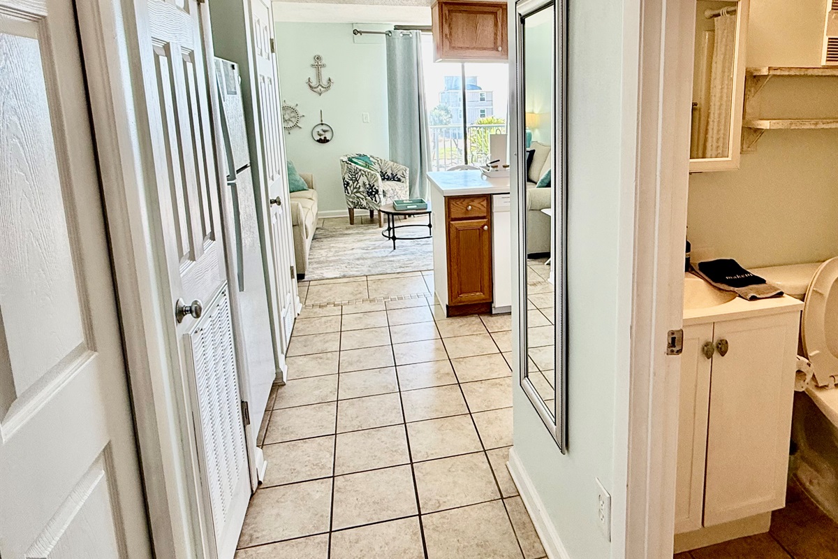 As you step out of the master bedroom, you will see the rest of the condo!