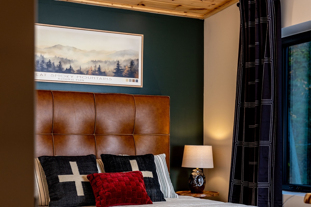 Upstairs King Suite — private, peaceful, beautifully styled