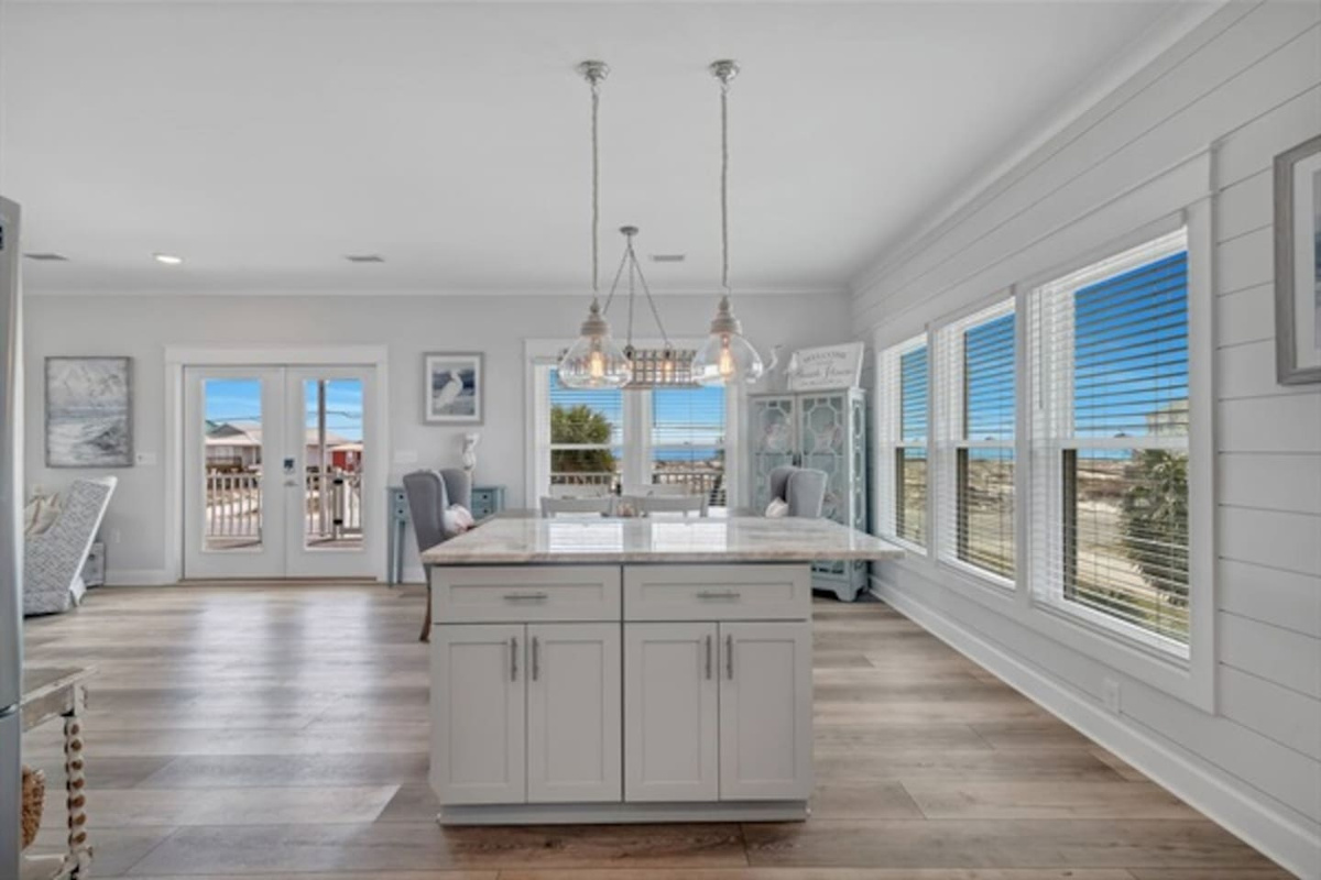 Beautiful views for the chef when they are cooking in the gourmet kitchen.