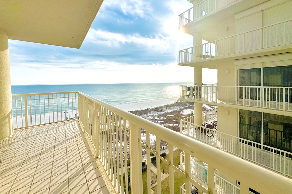 Because this is a corner unit, the balcony is about 4 feet wider than most. 