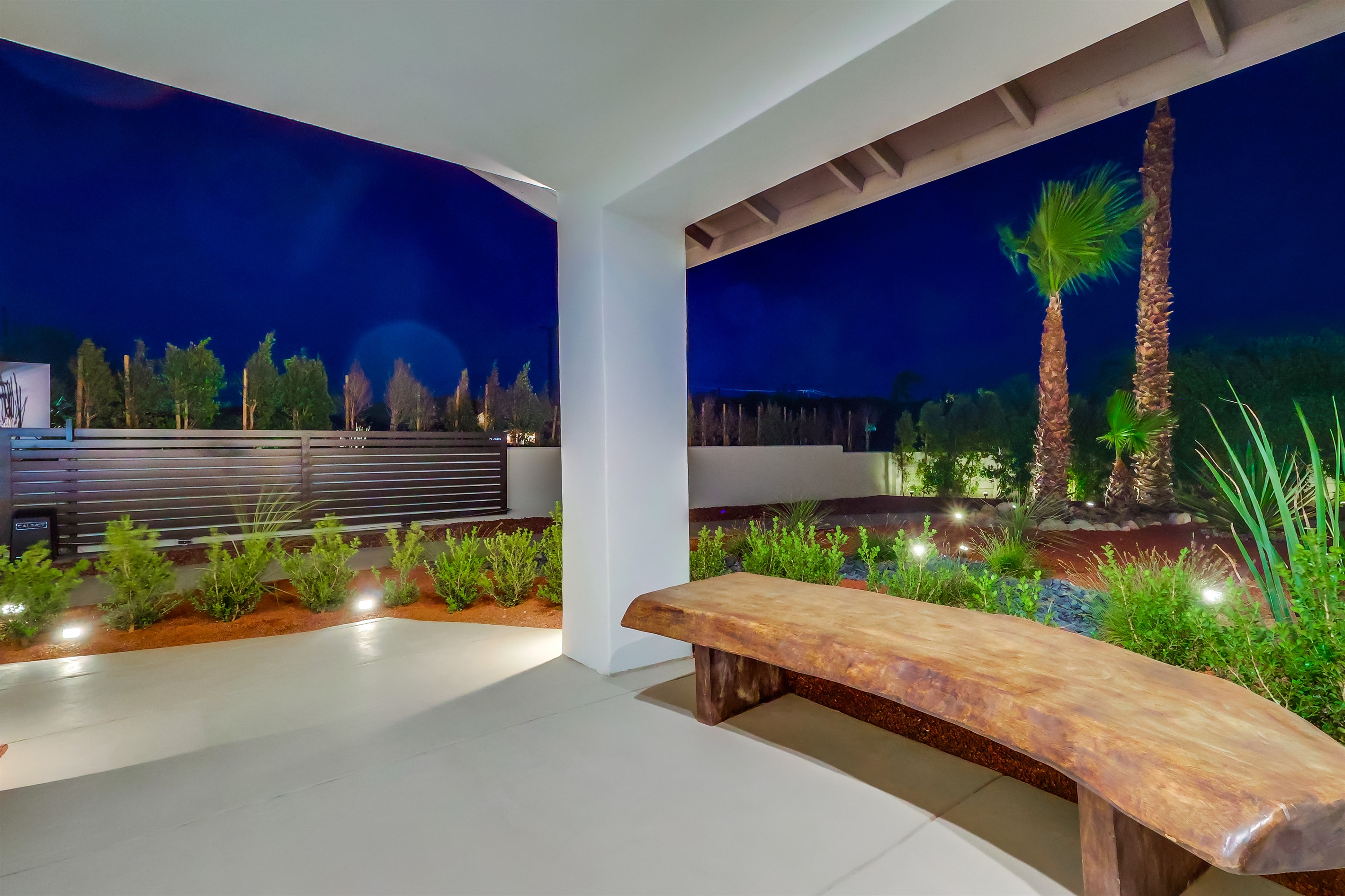 Lit entryway