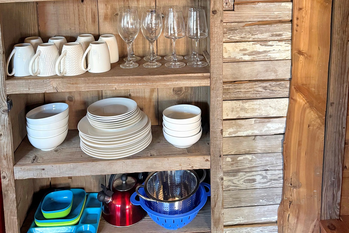 The kitchen that has it all - rustic beauty and modern amenities.