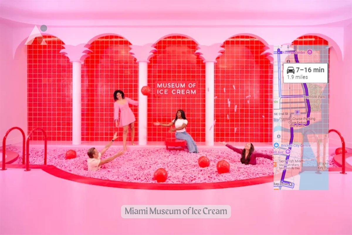 The Museum of Ice Cream (MOIC) Miami is an immersive, interactive, and highly "Instagrammable" attraction in Miami Worldcenter that celebrates the joy of ice cream through, multi-sensory, pastel-hued installations, including a massive sprinkle pool.
