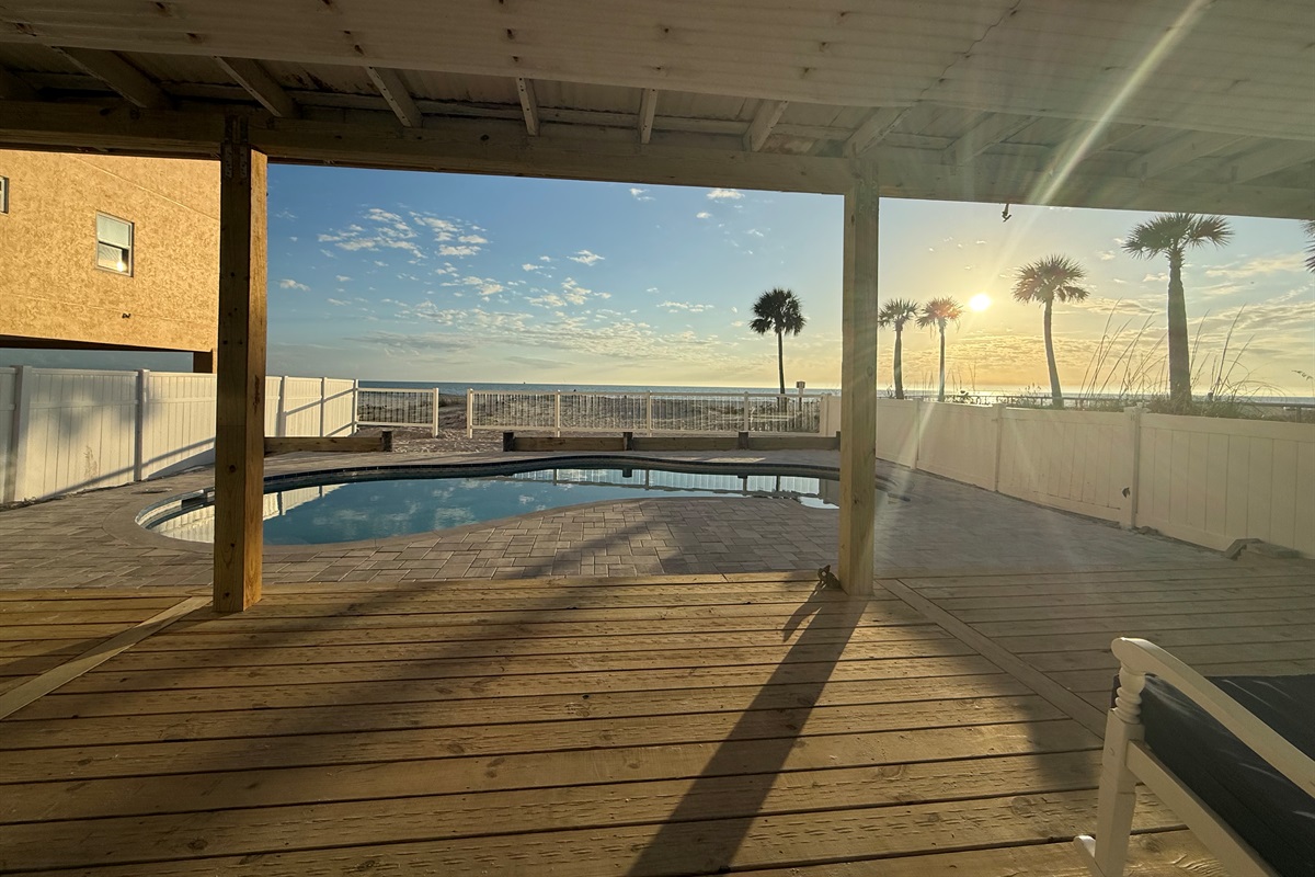 Beautiful Sunsets and a Beach View off your Private Deck Overlooking a Pool