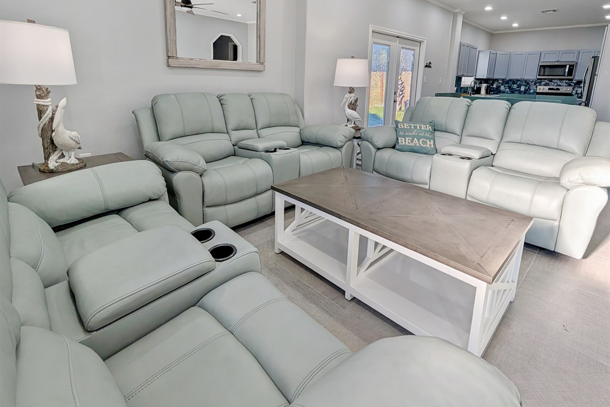 Living room seating for 8