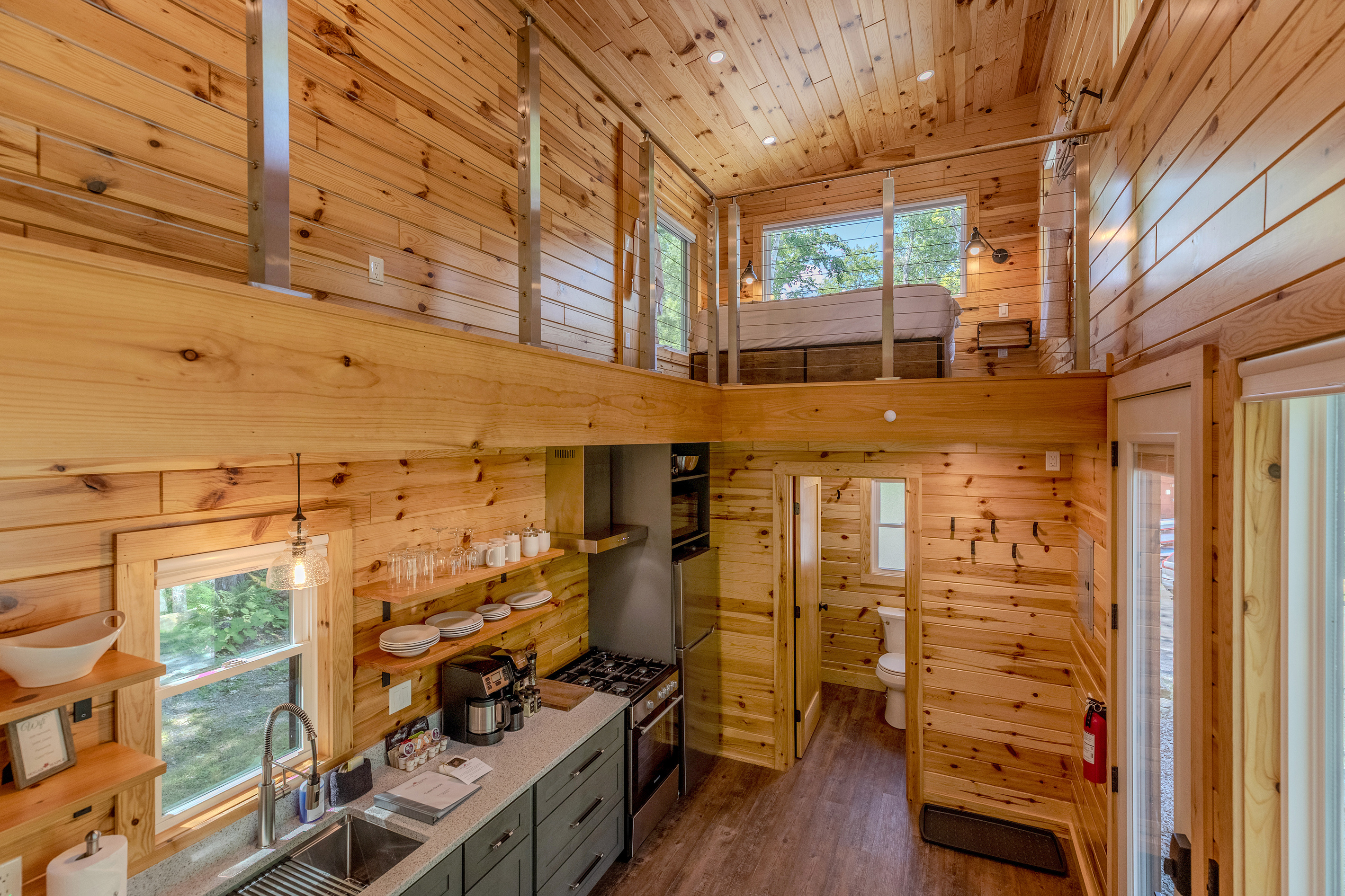 Cabins are heated and air conditioned